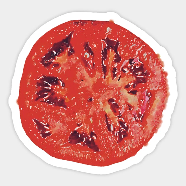 Juicy Red Tomato from the Garden Sticker by Griffelkinn